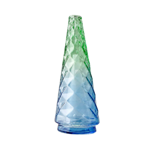 Diamond-Textured Glass Top – Green and Blue