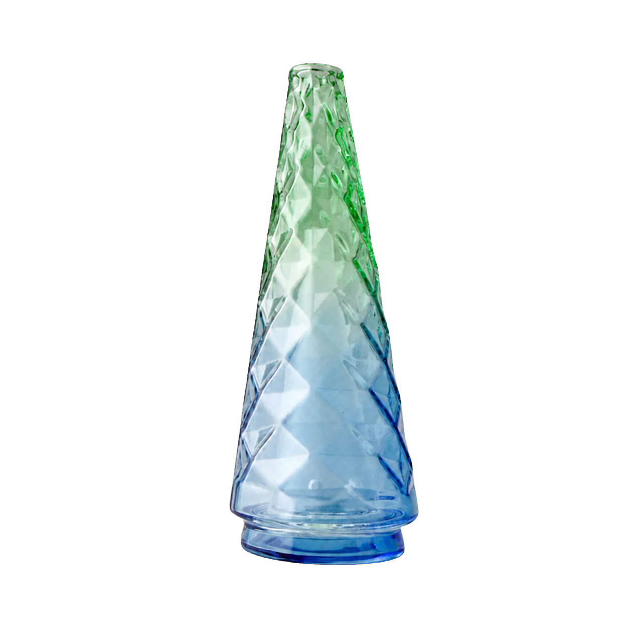 Diamond-Textured Glass Top – Green and Blue